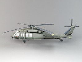 Dark Hawk Helicopter 3d model preview