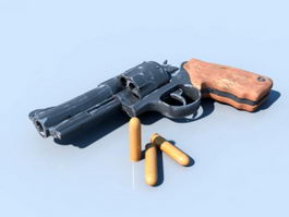 Old Revolver 3d model preview