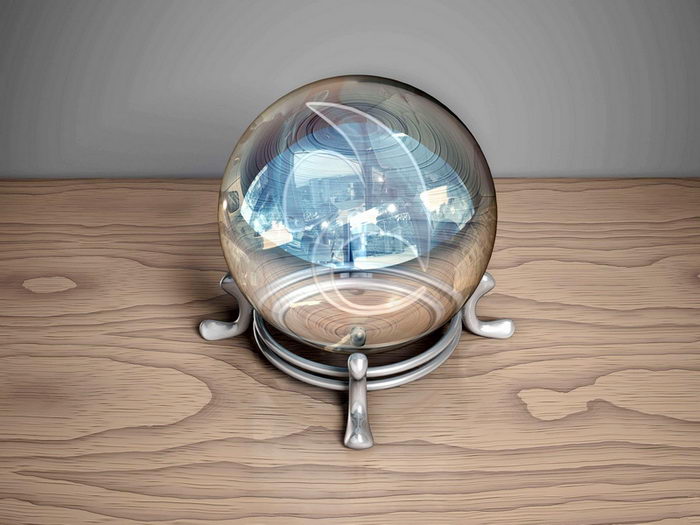 Crystal Sphere 3d rendering