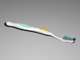 White Toothbrush 3d preview