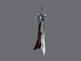 Cool Anime Sword 3d model preview