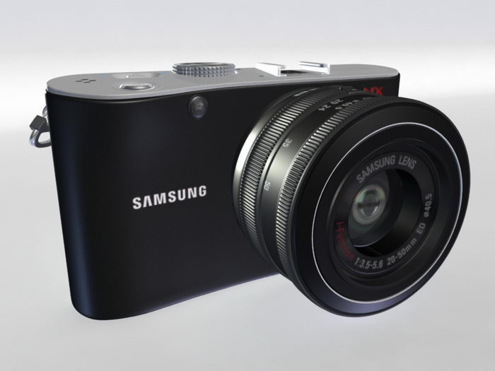 Samsung NX100 Digital Camera 3d rendering