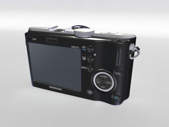 Samsung NX100 Digital Camera 3d rendering