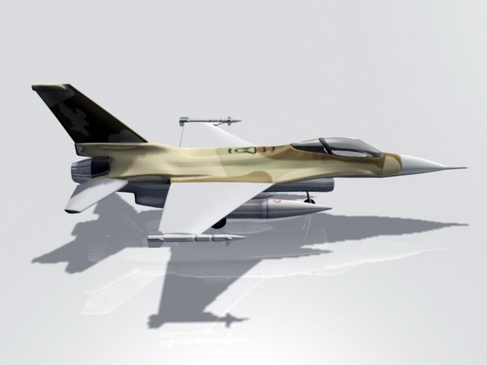F16 Fighting Falcon 3d rendering