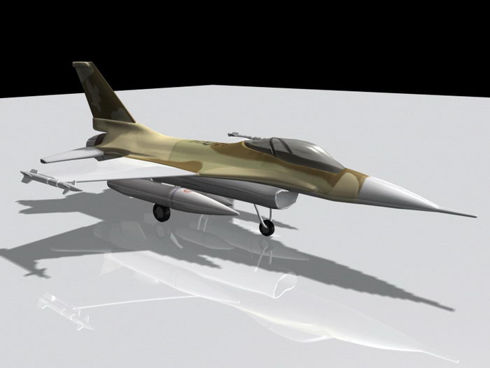 F16 Fighting Falcon 3d rendering