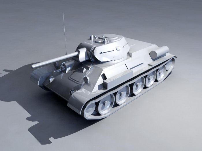 T-34/76 Tank 3d rendering
