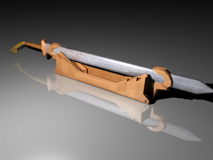 Rust Sword 3d rendering