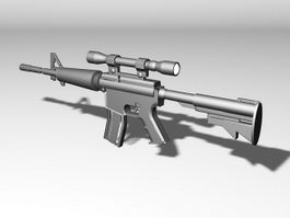 M4 Carbine with Scope 3d preview