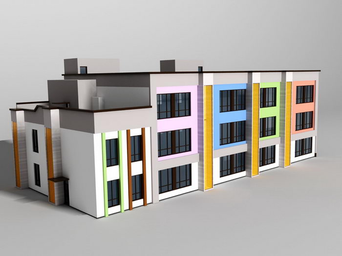 Classroom Building 3d rendering