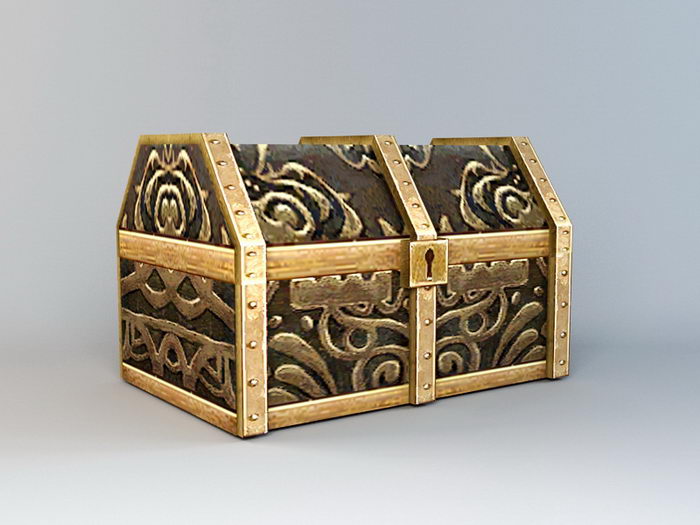 Animated Treasure Chest 3d rendering