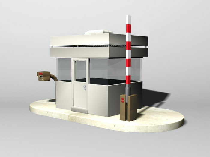 Security Guard Booth 3d rendering