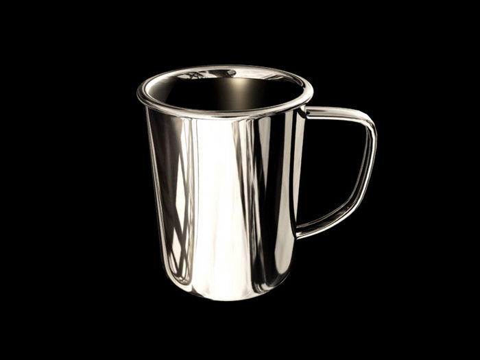 Stainless Steel Cup 3d rendering