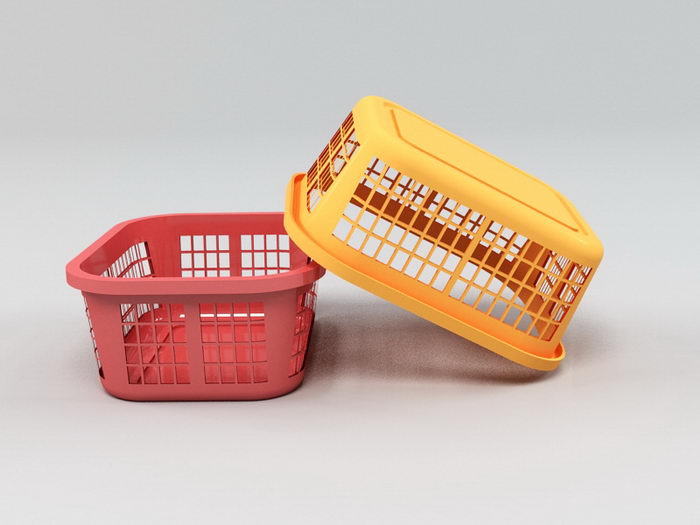 Plastic Basket 3d rendering