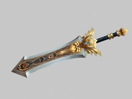 Awesome Anime Sword 3d model preview