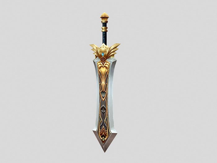 Awesome Anime Sword 3d rendering