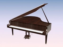 Grand Piano 3d model preview