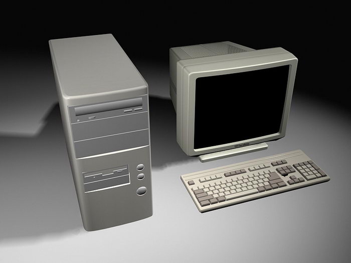 Old Computer 3d rendering