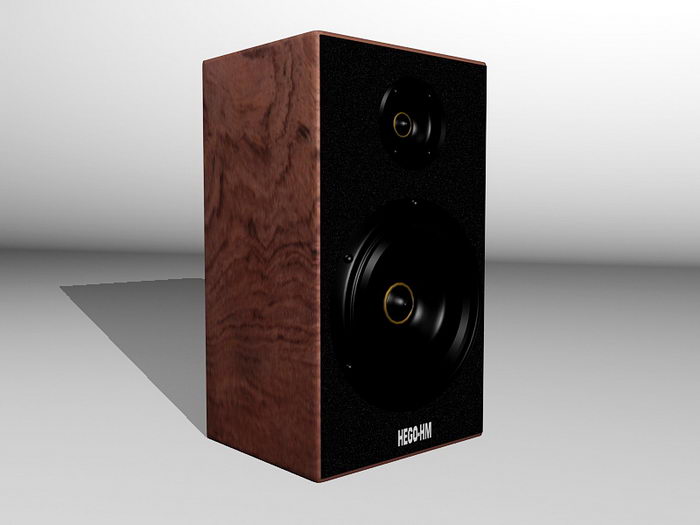 Hi-Fi Speaker Box 3d rendering