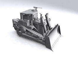 Military Bulldozer 3d model preview