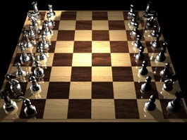 Chess Game (Jogo de Xadrez), 3D CAD Model Library