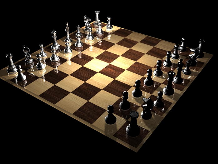Chess Set 3d rendering