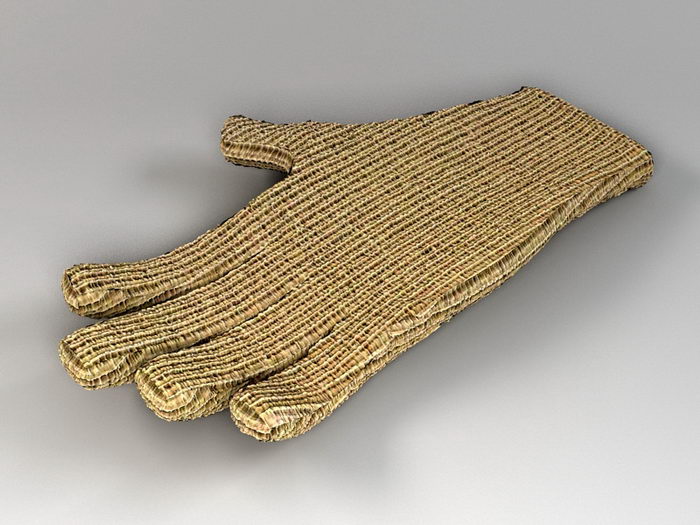 Knitted Glove 3d rendering