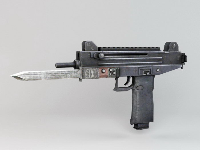 UZI Submachine Gun 3d rendering