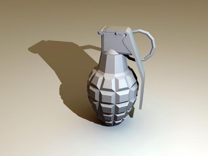 Hand Grenade 3d rendering
