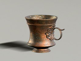 Antique Brass Cup 3d model preview
