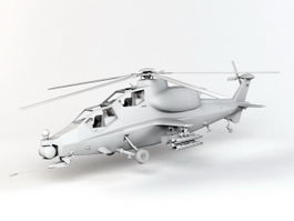 Army Attack Helicopter 3d model preview