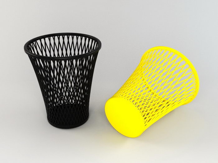 Waste Basket 3d rendering