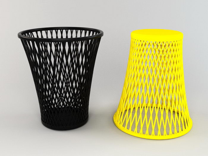 Waste Basket 3d rendering