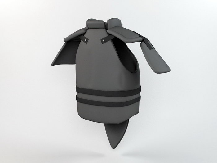 Leather Body Armour 3d rendering