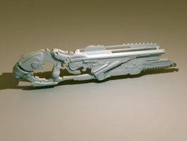 Futuristic Weapon Gun 3d model preview