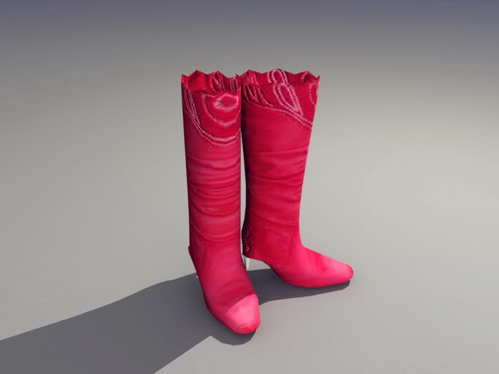 Red Boots 3d rendering