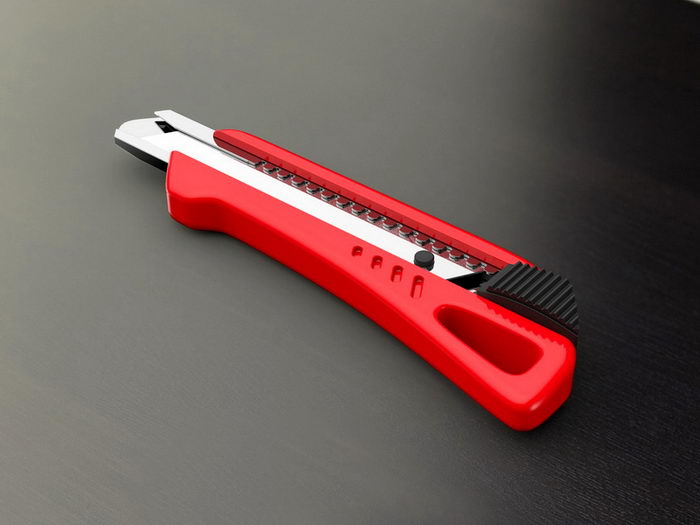 Red Cutter Knife 3d rendering