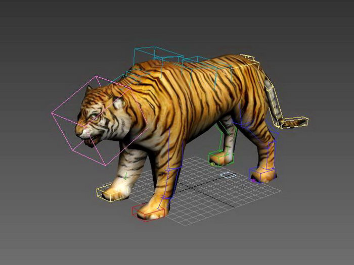 Tiger Rigged 3d model 3ds Max files free download