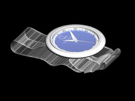 Blue Dial Watch 3d model preview