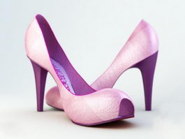 Pink High Heel Shoes 3d model preview