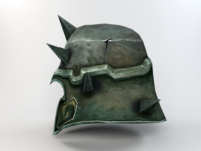 Middle Age Helmet 3d rendering