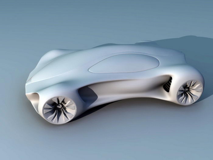 Benz Concept Car 3d rendering