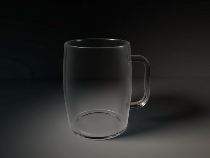 Glass Drinking Cup 3d rendering