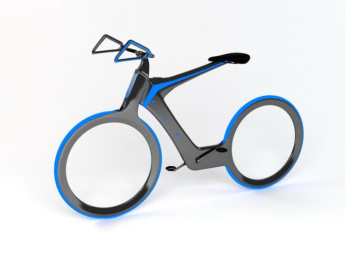 Futuristic Bicycle 3d rendering