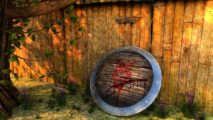 Viking Shield 3d rendering