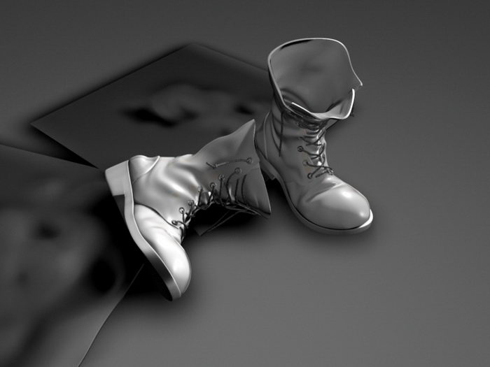 Men's Fashion Boots 3d rendering
