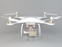 Quadcopter Drone 3d model preview