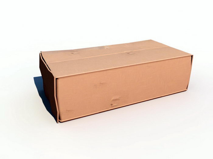 Cardboard Box 3d rendering