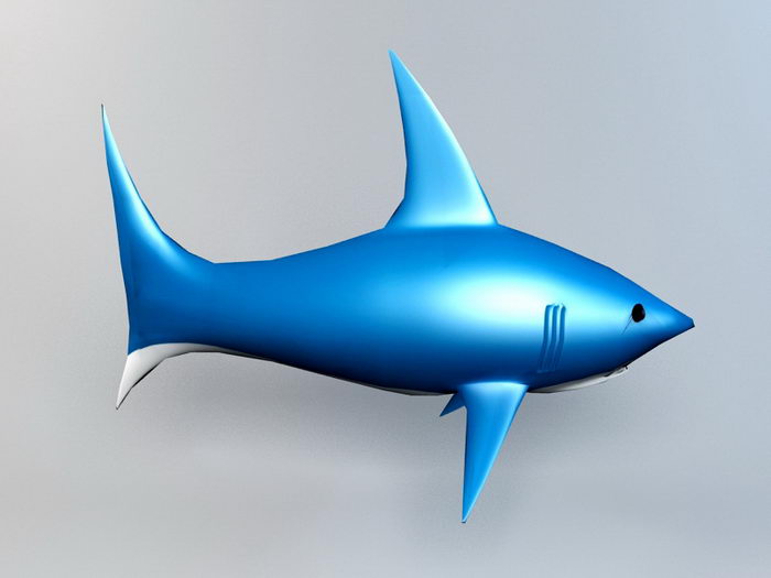 Cartoon Shark 3d rendering