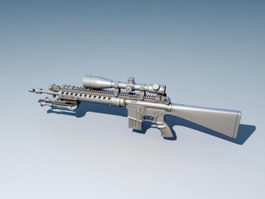 Mk 12 Special Purpose Rifle 3d model preview