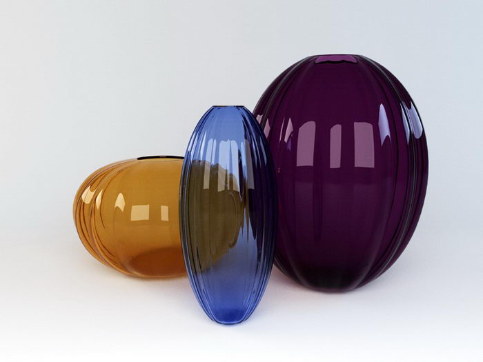 IKEA Glassware Vases 3d rendering